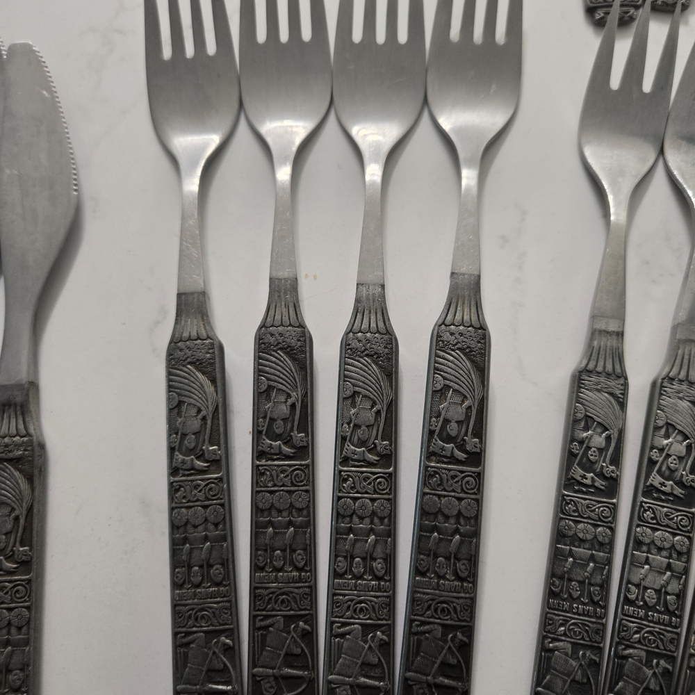 Vintage Norwegian Cutlery Set - Picture 5 of 9